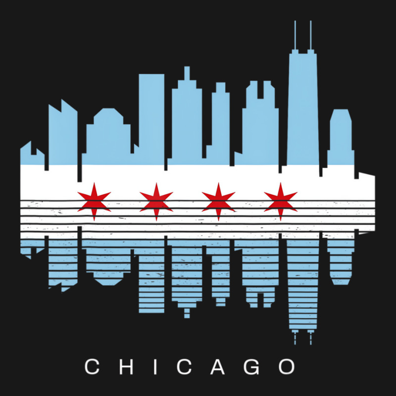 Vintage Chicago Illinois Flag Skyline For Men Or W Flannel Shirt | Artistshot