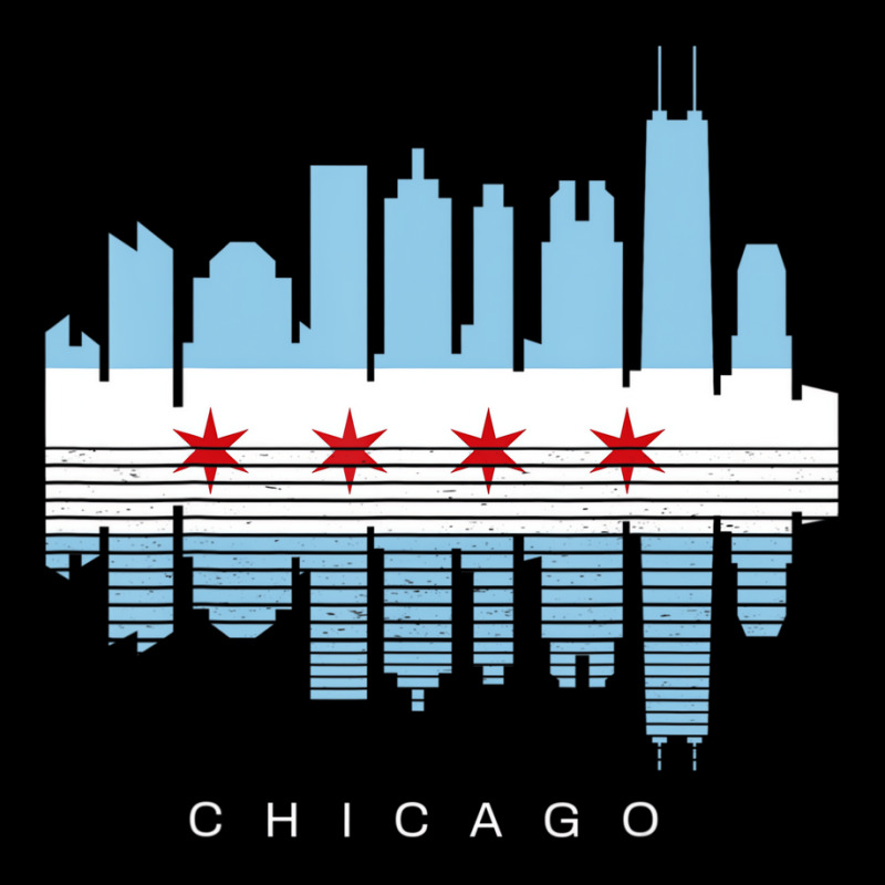 Vintage Chicago Illinois Flag Skyline For Men Or W V-neck Tee | Artistshot