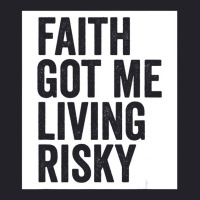 Faith Got Me Living Risky T Shirt Unisex Sherpa-lined Denim Jacket | Artistshot