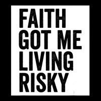 Faith Got Me Living Risky T Shirt Men's Long Sleeve Pajama Set | Artistshot