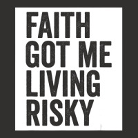 Faith Got Me Living Risky T Shirt Champion Hoodie | Artistshot