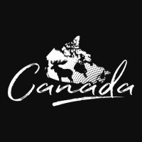 Canada Map And Moose   Canadian Souvenir T Shirt Crop Top | Artistshot