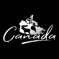 Canada Map And Moose   Canadian Souvenir T Shirt Cropped Hoodie | Artistshot