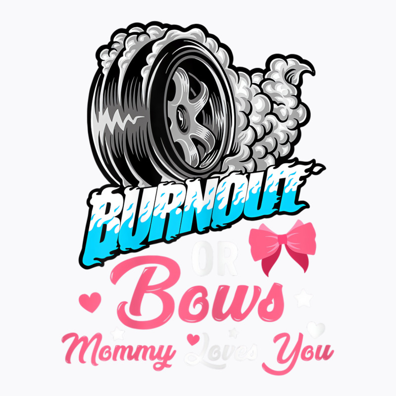 Womens Burnout Or Bows Gender Reveal Baby Party An T-shirt | Artistshot