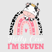 Holy Cow Im Seven Birthday Girl Outfit 7th Bday Fo Hoodie & Jogger Set | Artistshot