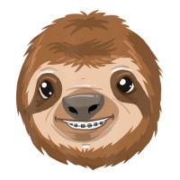 Cool Sloth With Dental Braces Funny Animal Teeth S Crop Top | Artistshot