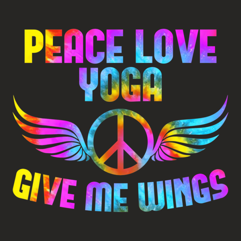 Peace Love Yoga Give Me Wings Meditation Pranayama Ladies Fitted T-Shirt by karynadreck | Artistshot