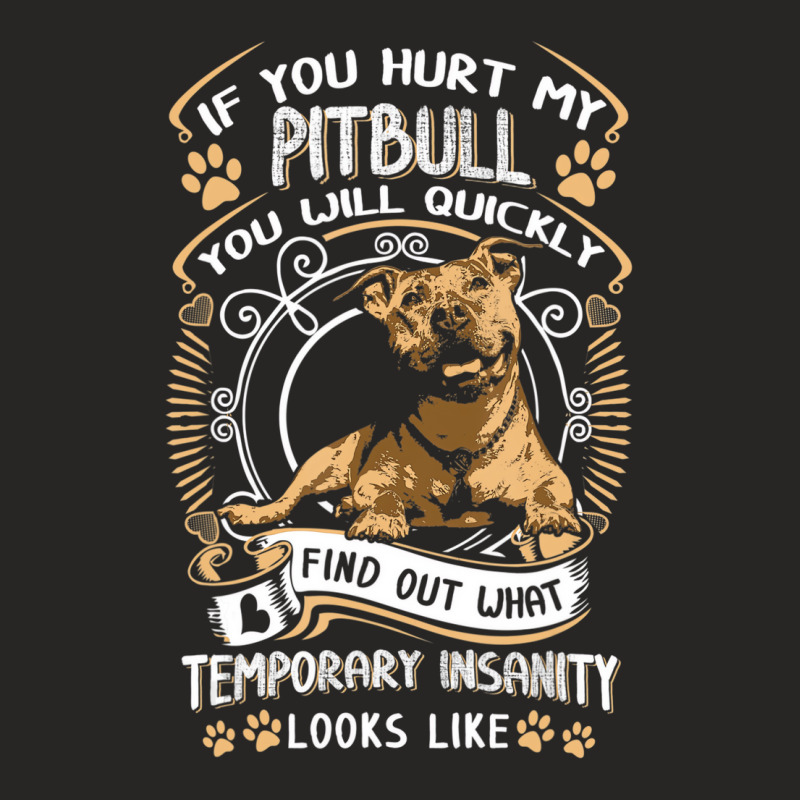 If You Hurt My Pitbull You Will Quickly Dog Pit Bu Ladies Fitted T-Shirt by coyagota | Artistshot