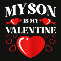 Womens My Son Is My Valentine Valentines Day Heart Scorecard Crop Tee | Artistshot