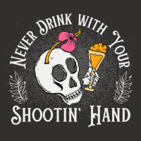 Never Drink With Your Shooting Hand Skeleton Drink Champion Hoodie | Artistshot