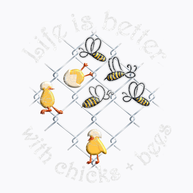 Funny Tictactoe Chicken Bees Wire Mesh Game Beekee T-shirt | Artistshot