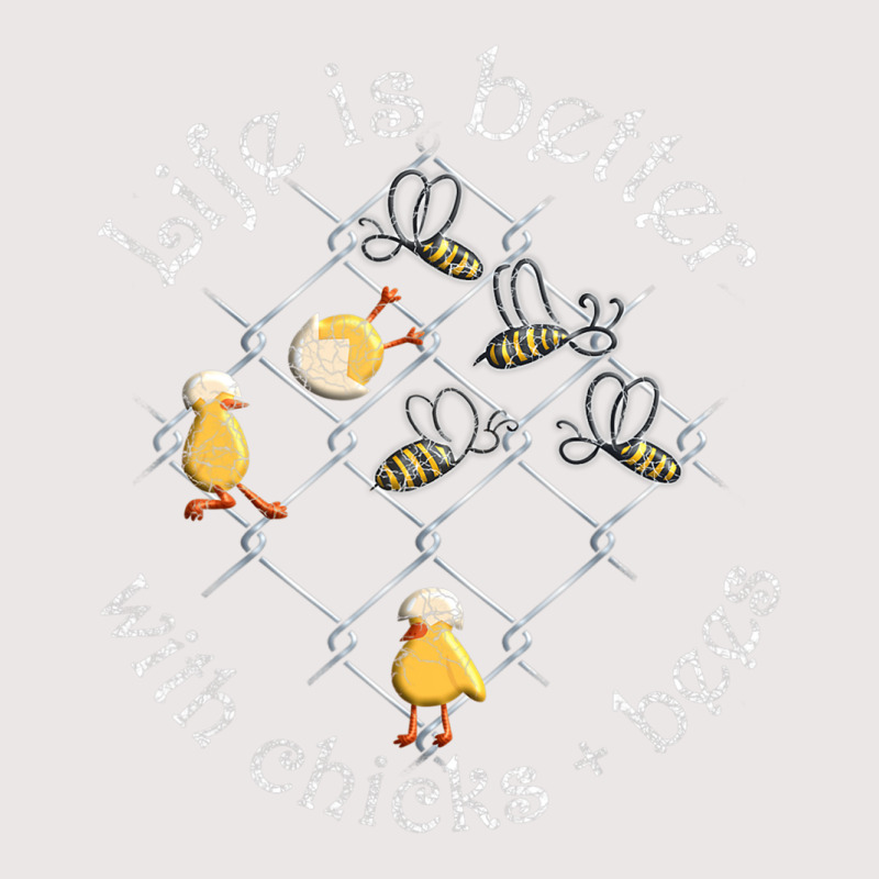 Funny Tictactoe Chicken Bees Wire Mesh Game Beekee Pocket T-shirt | Artistshot