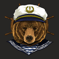 Bear Sailor Boat Captain Wildlife Bear Animal 175 Ladies Fitted T-shirt | Artistshot