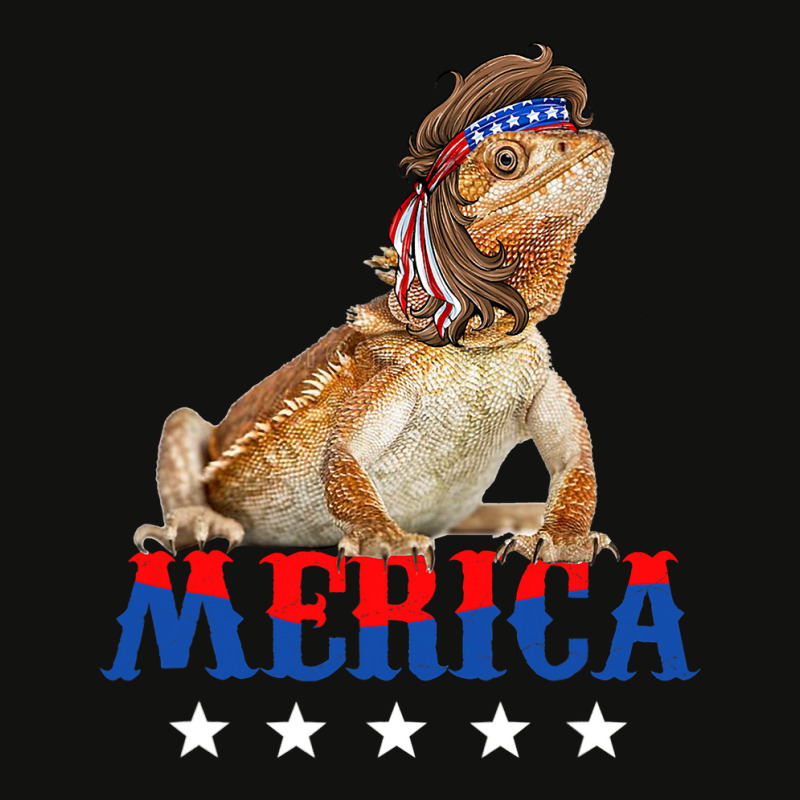 Merica Bearded Dragon Mullet 4th Of July American  Scorecard Crop Tee by whoretacarpal | Artistshot