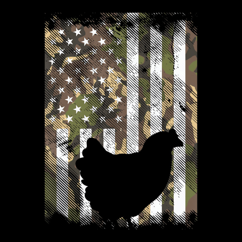 Camo Flag Chicken Vintage Farm Animal Patriotic Fa Cropped Hoodie by imelde | Artistshot