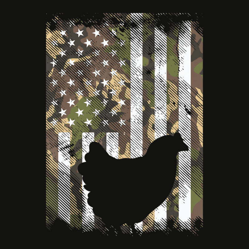 Camo Flag Chicken Vintage Farm Animal Patriotic Fa Scorecard Crop Tee by imelde | Artistshot