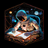 Beautiful Artistic Scifi Reading Astronaut Enlight Adjustable Cap | Artistshot