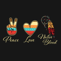 Peace Love Native Blood   Indigenous People Homela Medium-length Apron | Artistshot