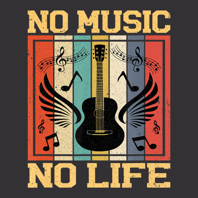 No Music No Life Musical Notes Musician T Shirt Vintage Hoodie by fieyzacik | Artistshot