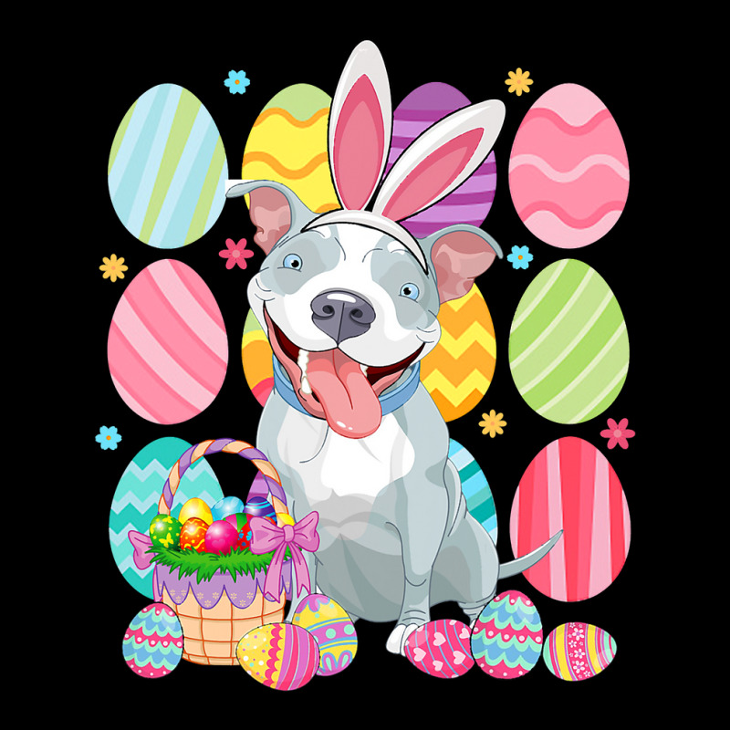 Cute Pitbull Easter Bunny Ear Colorful Easter Egg  Maternity Scoop Neck T-shirt by kerrmanthez | Artistshot