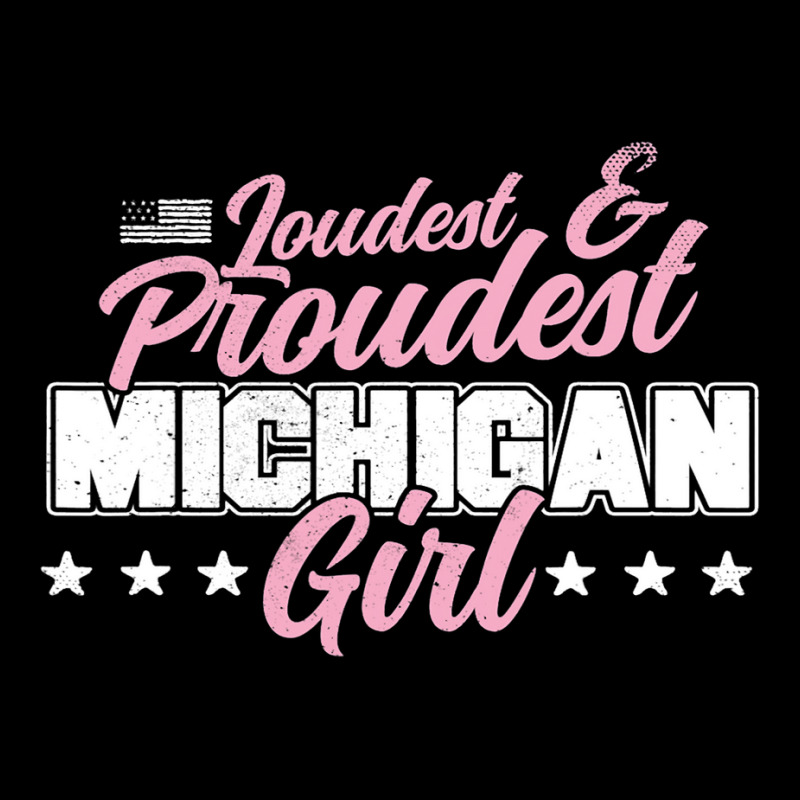 Michigan Girl Proud Great Lake Patriotic Mi State  V-neck Tee | Artistshot