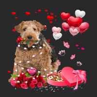 Funny Wire Fox Terrier Rose Heart Happy Valentine  Printed Hat | Artistshot