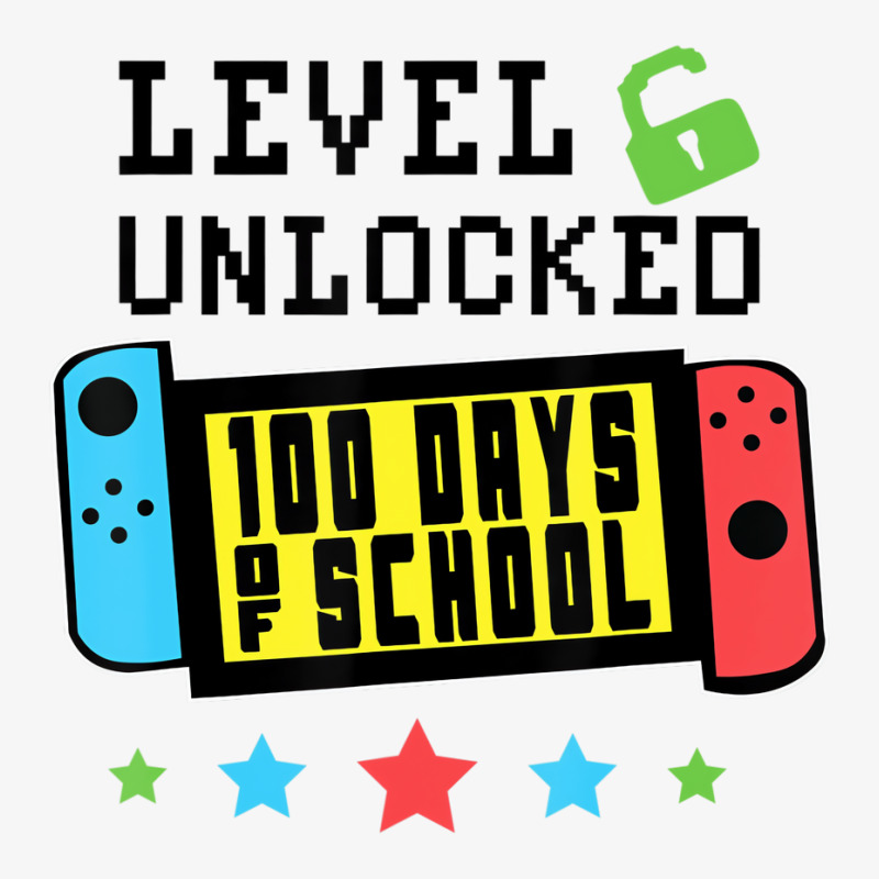 Level Unlocked 100 Days Of School Gamer Graphic Ar Ladies Fitted T-Shirt by holden | Artistshot