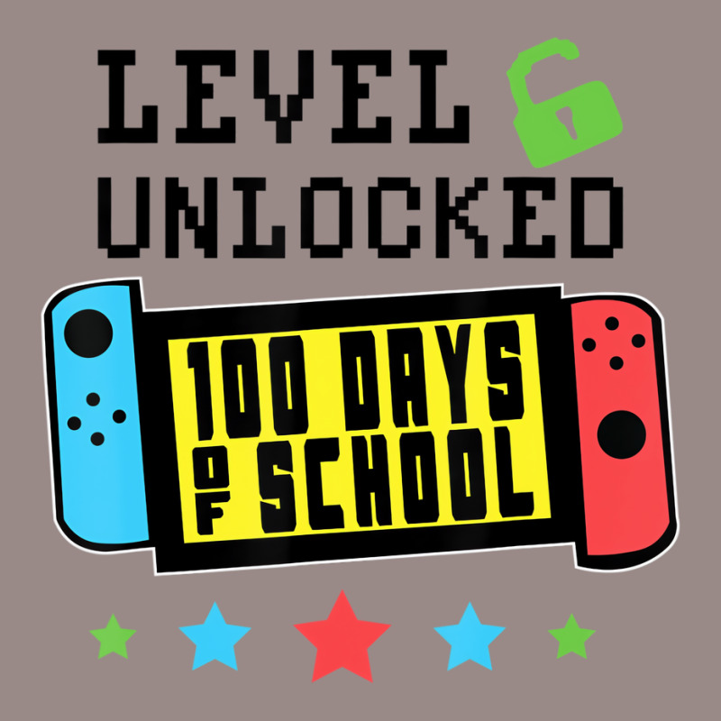 Level Unlocked 100 Days Of School Gamer Graphic Ar Vintage T-Shirt by holden | Artistshot