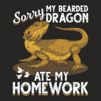 Sorry My Bearded Dragon Ate My Homework Bearded Dr Ladies Fitted T-shirt | Artistshot