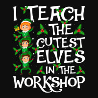 I Teach Cutest Elves In The Workshop Teacher Elf C Crop Top | Artistshot