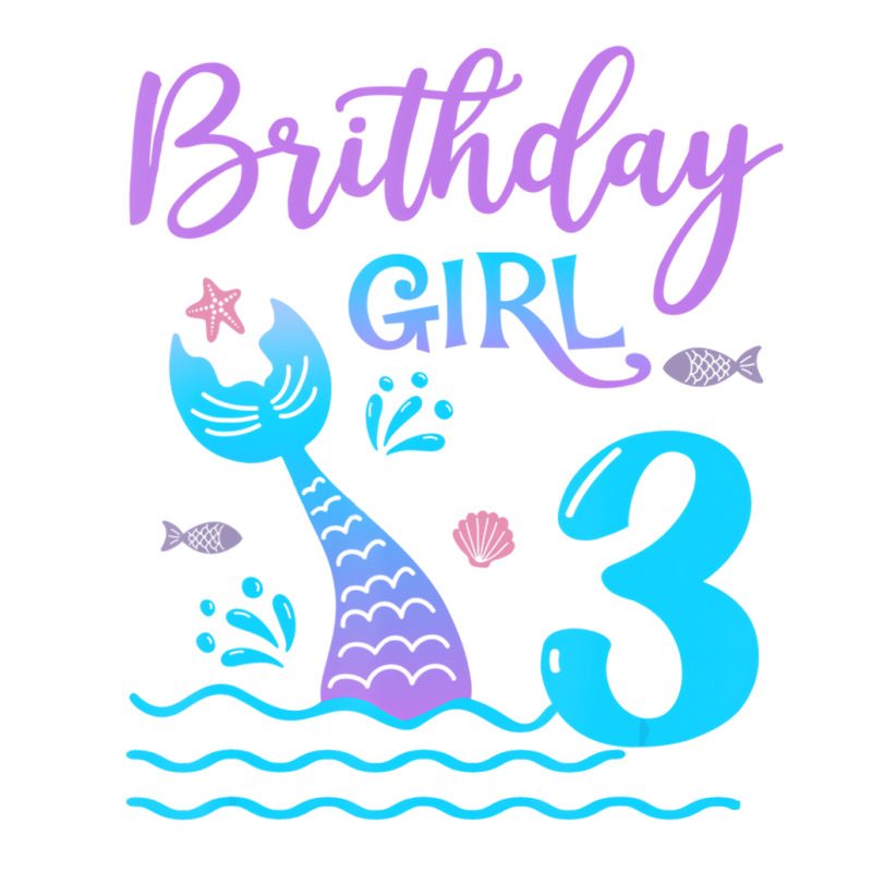 3 Year Old Gift Mermaid Tail 3rd Birthday Girl Dau Youth Tee | Artistshot