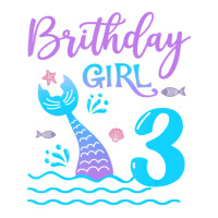 3 Year Old Gift Mermaid Tail 3rd Birthday Girl Dau Youth Zipper Hoodie | Artistshot