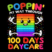 Poppin My Way Through Funny 100 Days Of Daycare T Adjustable Cap | Artistshot