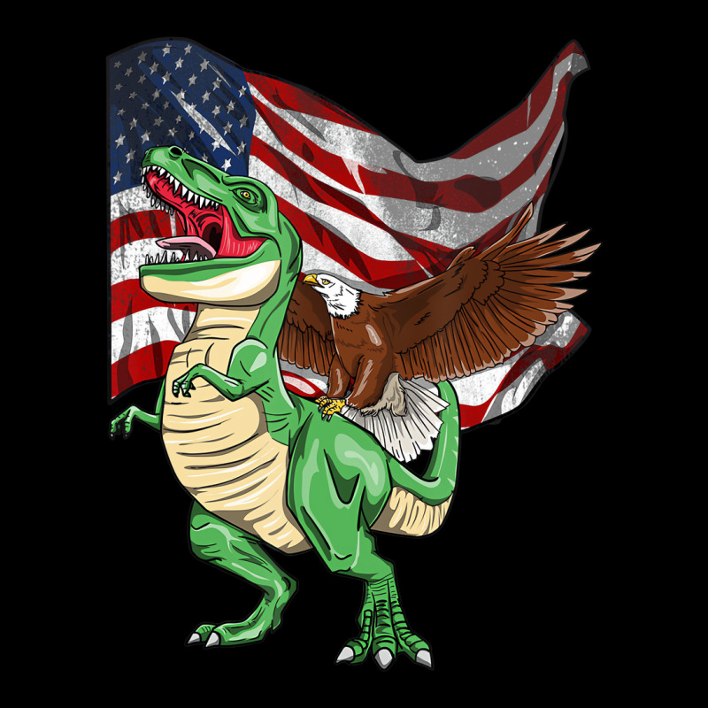 Bald Eagle Riding T Rex Dinosaur American Flag Pat Fleece Short | Artistshot