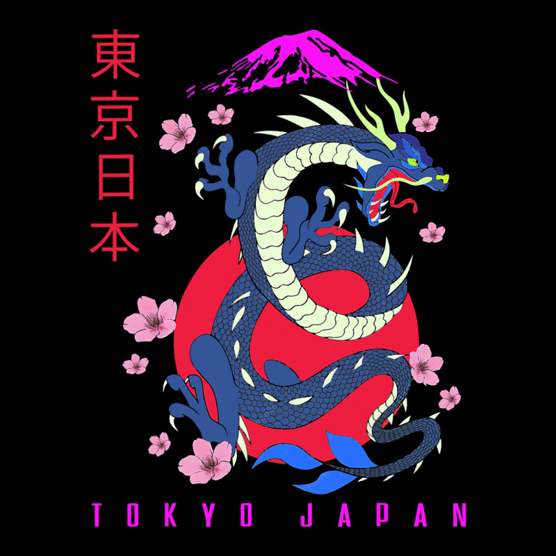 Japanese Tokyo Dragon Asian Retro 80’s Style 1 V-Neck Tee by whoretacarpal | Artistshot