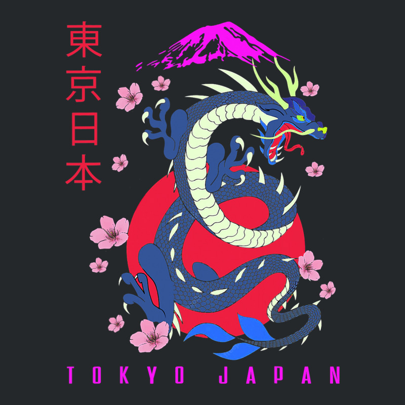 Japanese Tokyo Dragon Asian Retro 80’s Style 1 Crewneck Sweatshirt by whoretacarpal | Artistshot