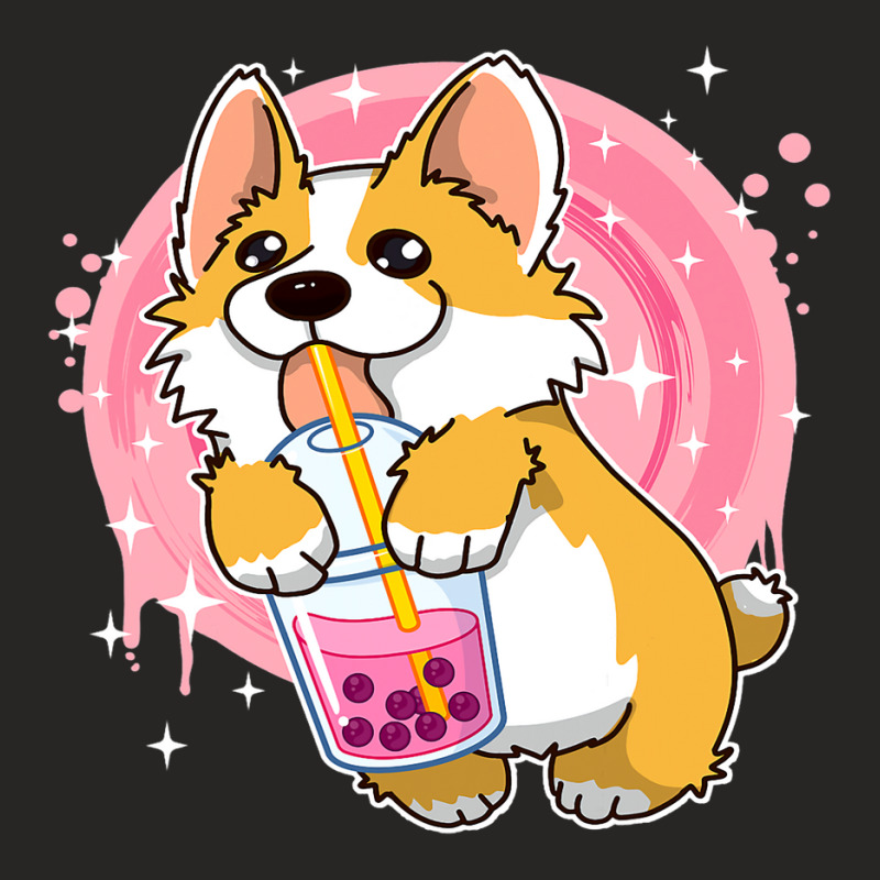 Boba Milk Tea Corgi Dog Puppy Lover Kawaii Japanes Ladies Fitted T-Shirt by DEBORAHBOURSSIQUOT | Artistshot