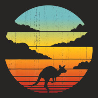 Kangaroo Retro Vintage Style 60s 70s Men Women Gif Ladies Fitted T-shirt | Artistshot