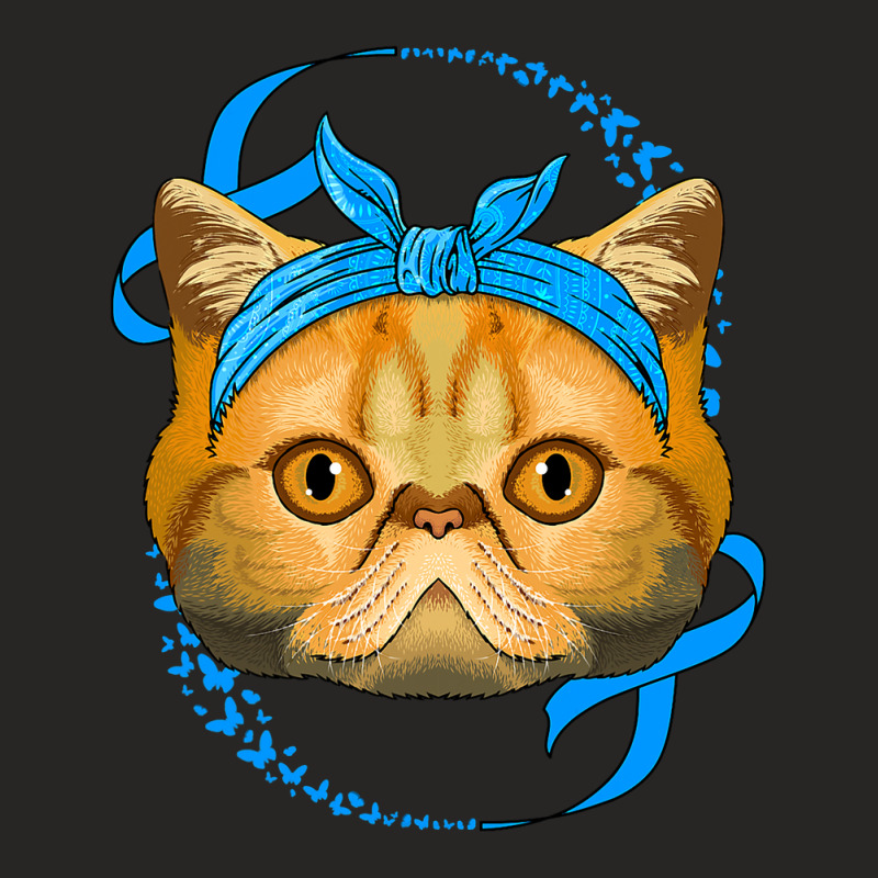 Exotic Shorthair Diabetes Awareness Cat Blue T1d S Ladies Fitted T-Shirt by spreesgomez | Artistshot