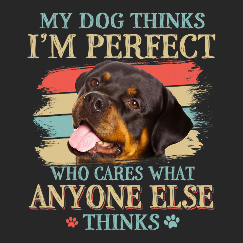 My Dog Thinks Im Perfect Rottweiler Dog Retro Styl Men's T-shirt Pajama Set | Artistshot