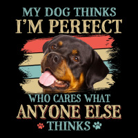 My Dog Thinks Im Perfect Rottweiler Dog Retro Styl Fleece Short | Artistshot