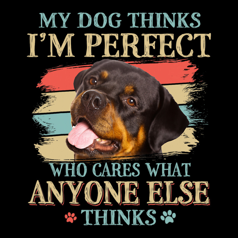 My Dog Thinks Im Perfect Rottweiler Dog Retro Styl Fleece Short | Artistshot