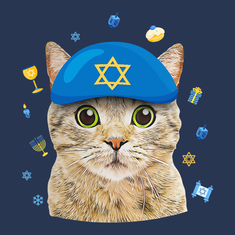 Happy Hanukkah Hanucat Cat Mom Pet Lovers Jewish H Men Denim Jacket | Artistshot