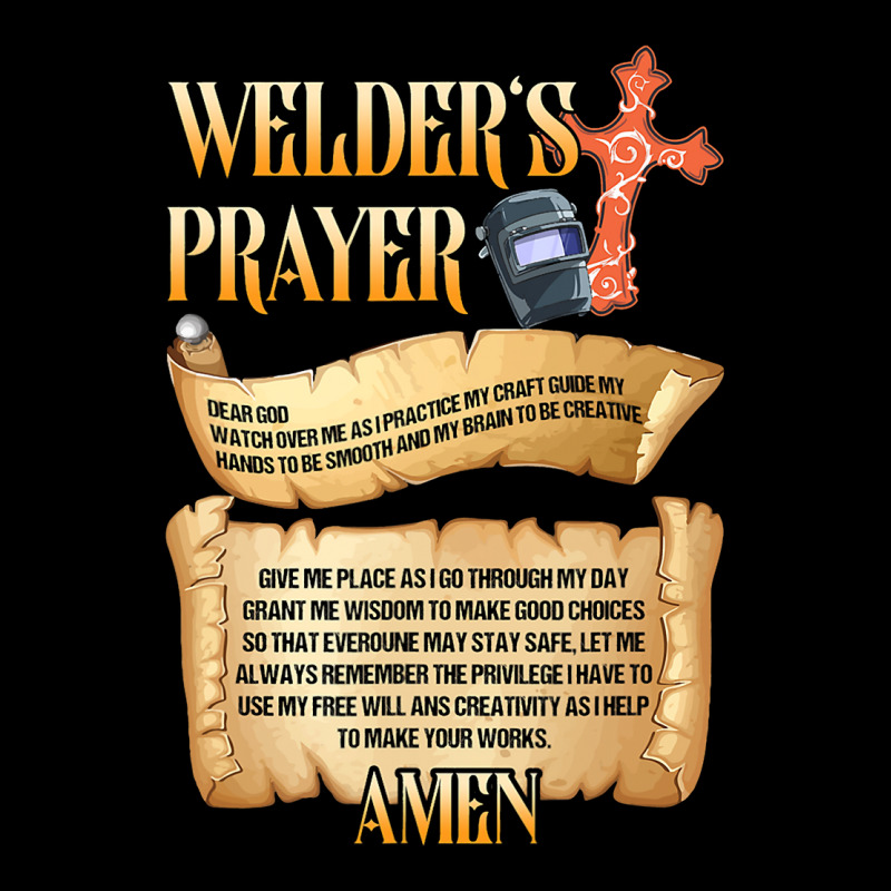 Welders Prayer Watch Over Me Welding Steelworker W Cropped Hoodie by kerrmanthez | Artistshot