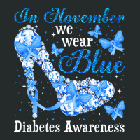 In November We Wear Blue Butterflies Diabetes Awar Women's Triblend Scoop T-shirt | Artistshot