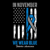 In November We Wear Blue Usa Flag Diabetes Awarene Legging | Artistshot