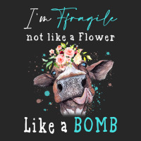 Im Fragile Not Like A Flower Like A Bomb Funny Cow Men's T-shirt Pajama Set | Artistshot