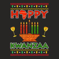 Happy Kwanzaa Kinara Candles African American Chri Ladies Fitted T-shirt | Artistshot