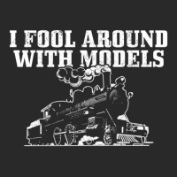 I Fool Around With Models Locomotive Funny Railroa Printed Hat | Artistshot