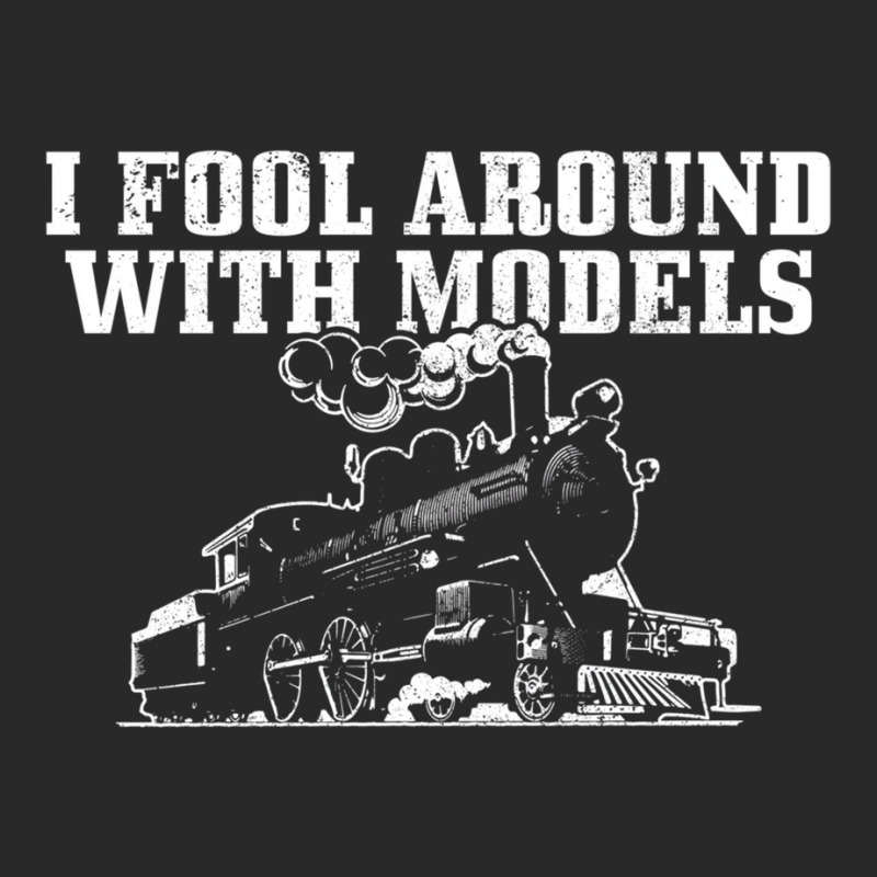 I Fool Around With Models Locomotive Funny Railroa Printed Hat | Artistshot